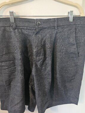 Banana Republic Chambray Shorts Medium/35 9” Inseam Cotton Linen Blue